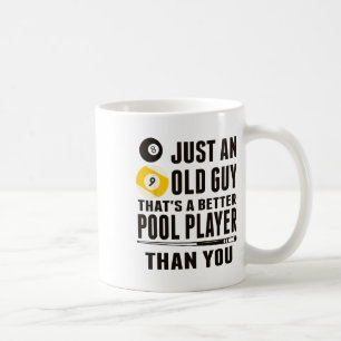 Mug Funny Pool T Shirt Just An Old Guy Billiards Cadea