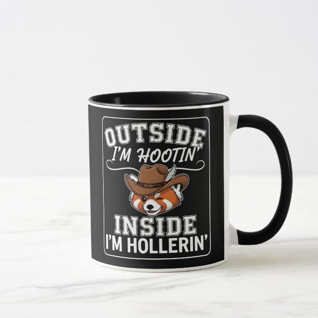 Mug Funny Red Panda Cowboy  (Droite)