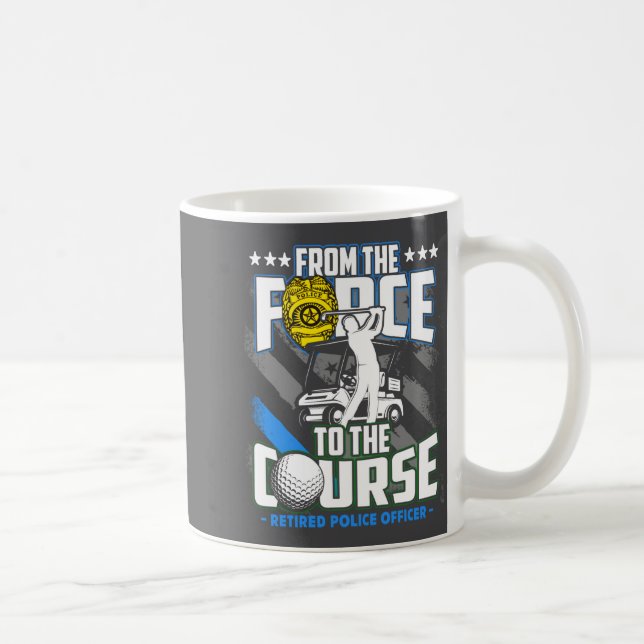 Mug Funny Retired Lice Officer Golf Retirement Gift  (Droite)