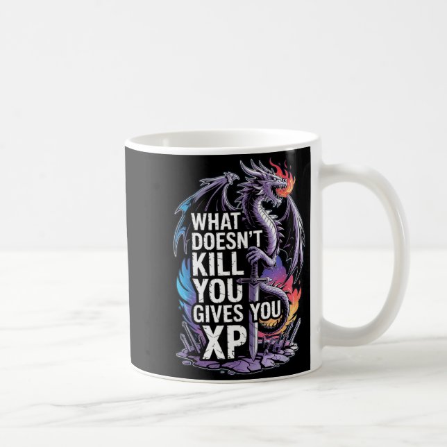 Mug Funny Rpg What Doesn’t Kill You Gives You Xp Quote (Droite)