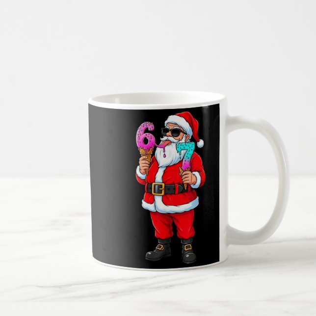 Mug Funny Santa 67 Ice Cream Christmas Drip Xmas Teens (Droite)
