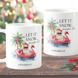 Mug Funny Santa Claus Plage tropicale Noël