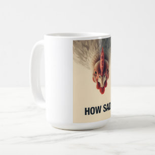Mug Funny Sarcastic Chicken How Sad Upside Down Meme A