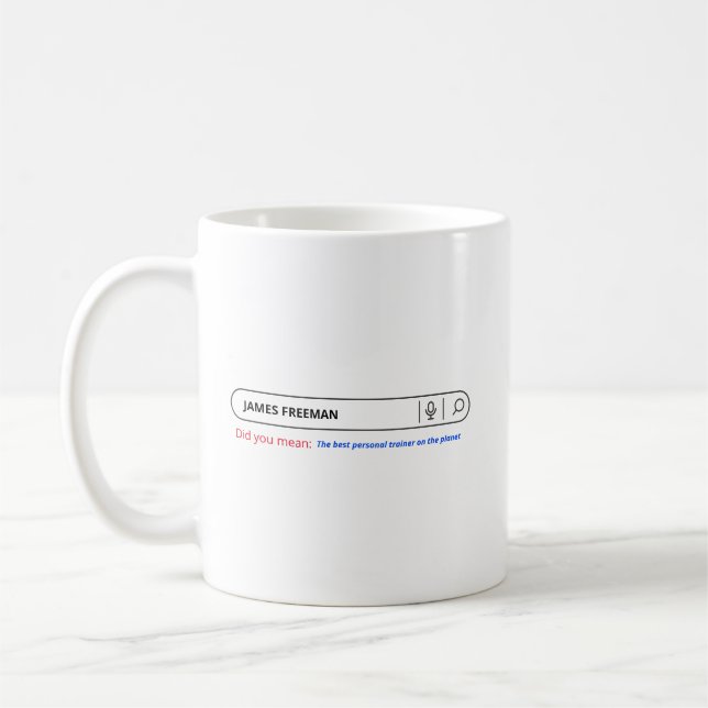 Mug Funny Search Bar Personal Trainer Humour (Gauche)