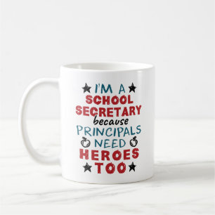 Mug Funny Secrétaire d'école Héros appréciation