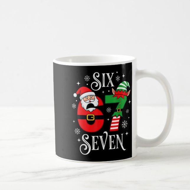 Mug Funny Six Seven 67 Meme 6 7 Elf Santa Christmas Pa (Droite)