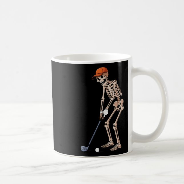 Mug Funny Skeleton Golf Player Golfer Men Dad Hallowee (Droite)