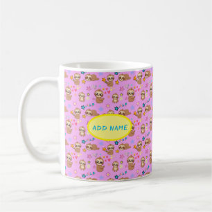 Mug Funny Sloth Hearts Floral rose Motif   Ajouter un 