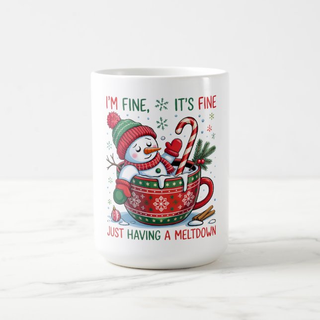 Mug-Funny Snowman Christmas Mug Kaffeetasse (Mittel)