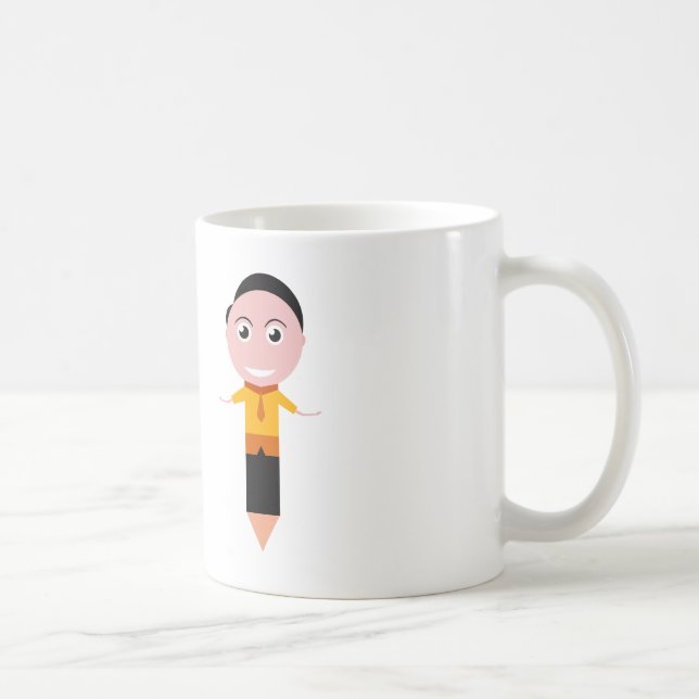 Mug Funny Study Buddy - Design de caractères crayon (Droite)