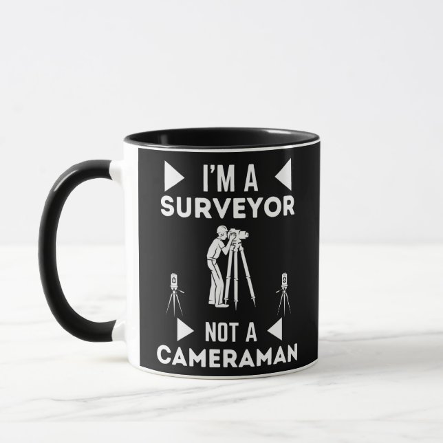 Mug Funny Surveyor Saying Cool Land surveying design (Gauche)