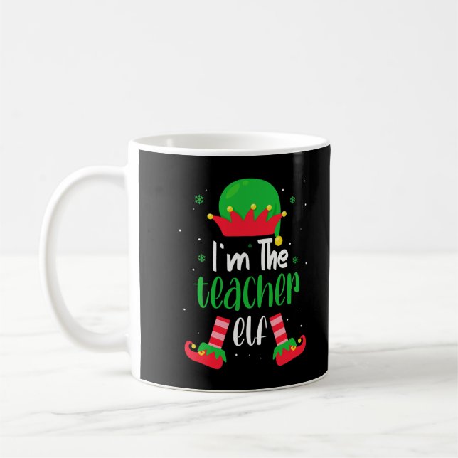 Mug Funny Teacher Elf Matching Family (Gauche)