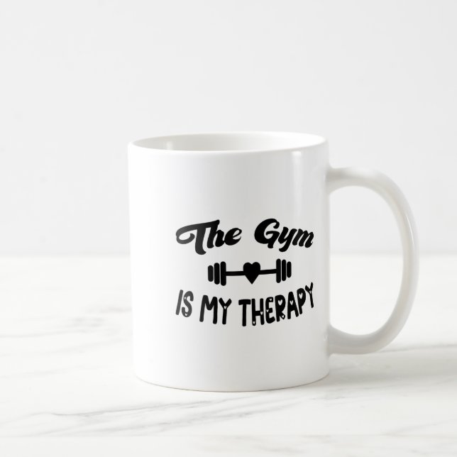 Mug Funny The Gym Is My Therapy Motivational Fitness L (Droite)
