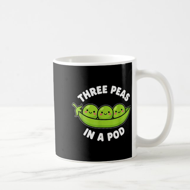 Mug Funny Three Peas In A D Cute Kawaii  (Droite)
