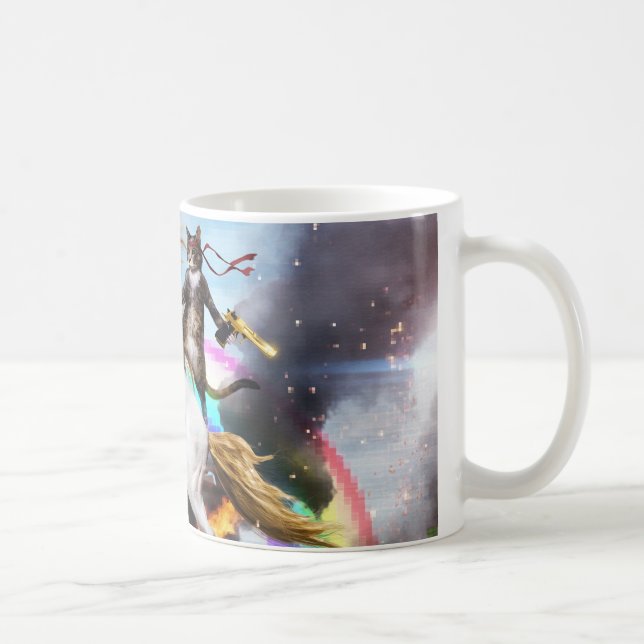 Mug Funny Unicorn et le coton de chat (Droite)