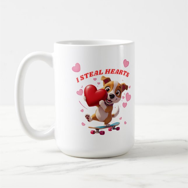 Mug Funny Valentine's Day - mignon, moderne et humoris (Gauche)