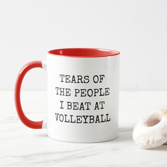 Mug Funny Volleyball Player (Avec donut)