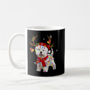 Mug Funny Westie Christmas Teindeer Christmas Ligh