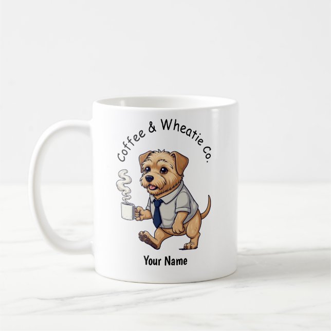 Mug Funny Wheaten Terrier Business Suit Coffee  (Gauche)