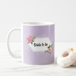 Mug Futur mariée aquarelle floral shower de mariage cl
