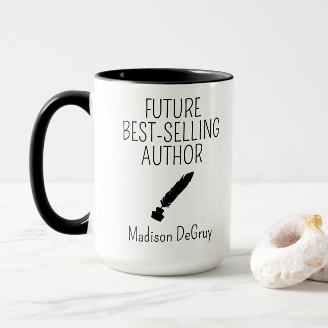 Mug Futur Meilleur Cadeau Auteur De Vente Pour Un Nouv (Avec donut)