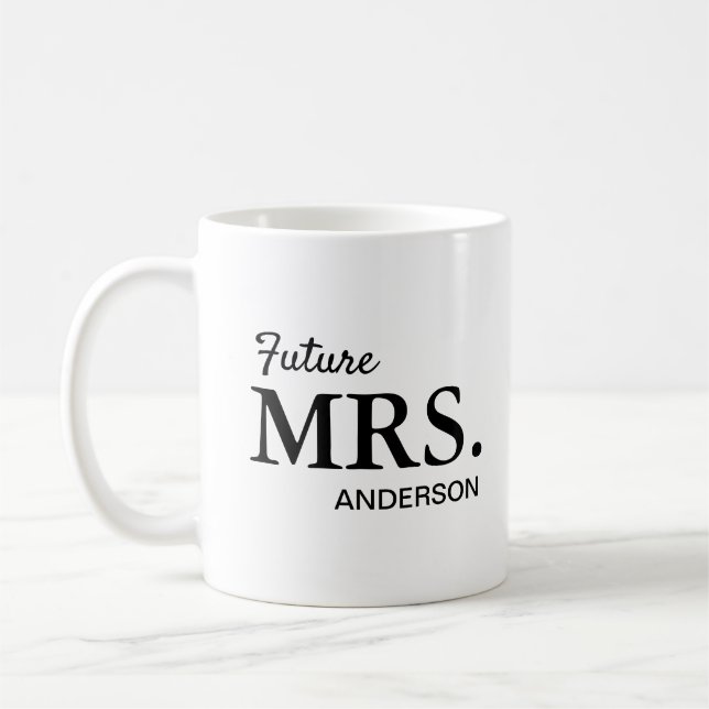 Mug Futur Mme Newly Engaged Bride (Gauche)