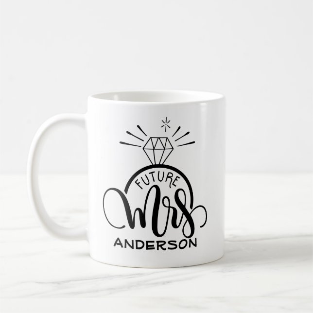 Mug Futur MRS - fiançailles personnalisé (Gauche)
