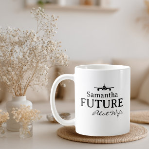 Mug Future épouse de pilote Avion Mariage simple