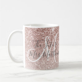 Mug Future le nom de Gold Glitter Monogram de Mme Rose
