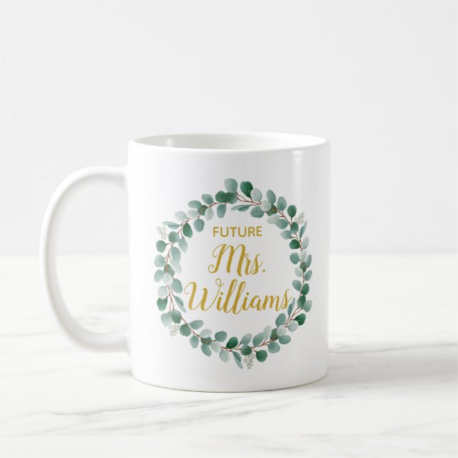 Mug Future Madame personnalisée Fiancée Mariée à venir (Gauche)