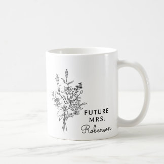 Mug Future Mme personnalisée Nom de future mariée