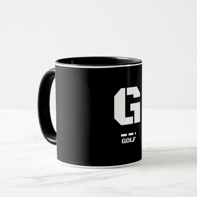 Mug G (Golf) OTAN Alphabet phonétique et code morse (Devant gauche)