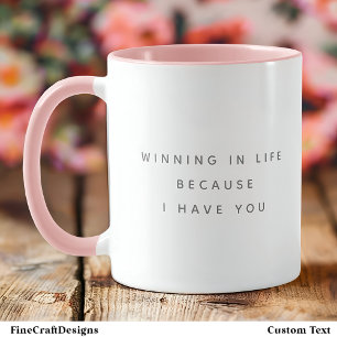Mug Gagner Comme Je Vous Ai Cité Trendy Gris Police De