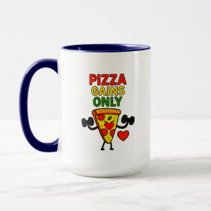 Mug Gains de pizza seulement - humoristique drôle