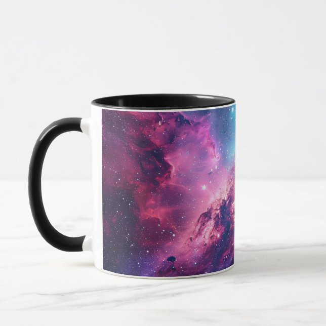 Mug Galaxy espace parties scintillant nebula rose viol (Gauche)