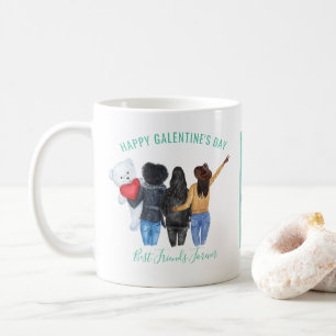 Mug Galentine Valentine   Photo de meilleures amies