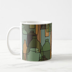 Mug Galore de verre : Motif de bouteille Vintage