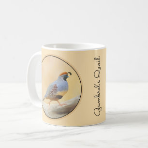 Mug Gambrel's Quail Painting Original Bird Art