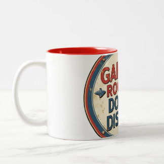MUG "GAME IN ROGRESS - DO NOT DISTURB". ZWEIFARBIGE TASSE