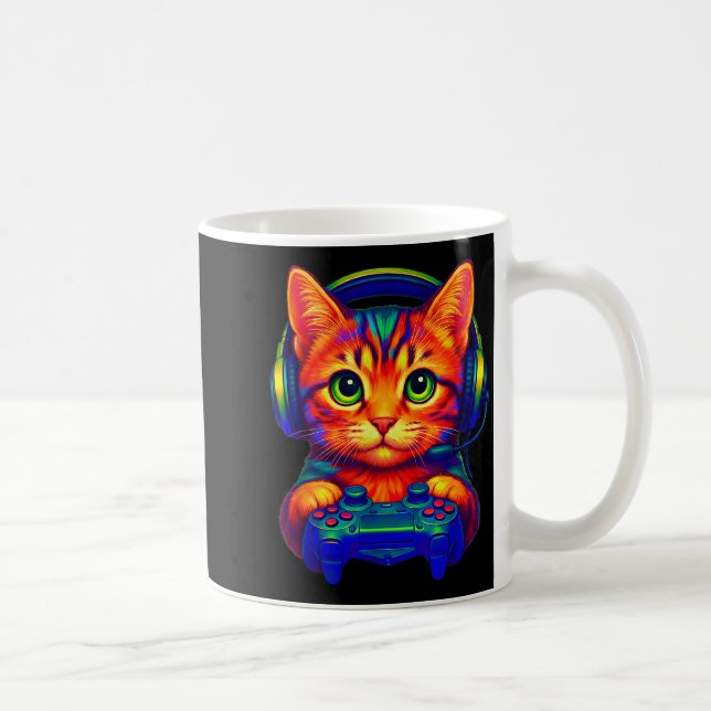 Mug Gamer Cat Video Games Boys Teen Men Girls Funny Ca (Droite)