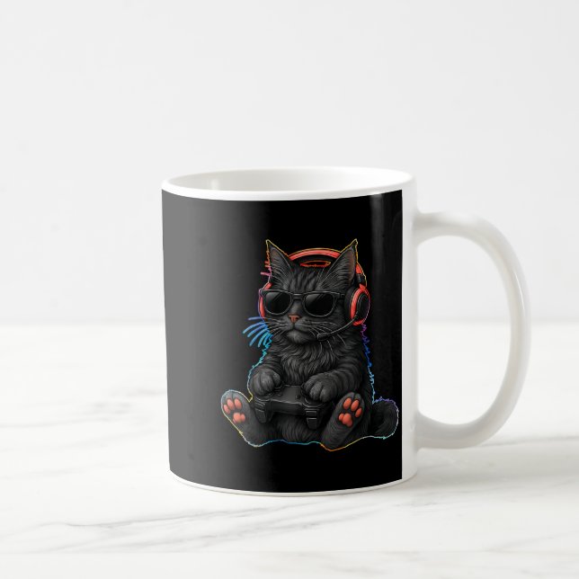 Mug Gamer Cat Video Games Boys Teen Men Girls Funny Ga (Droite)