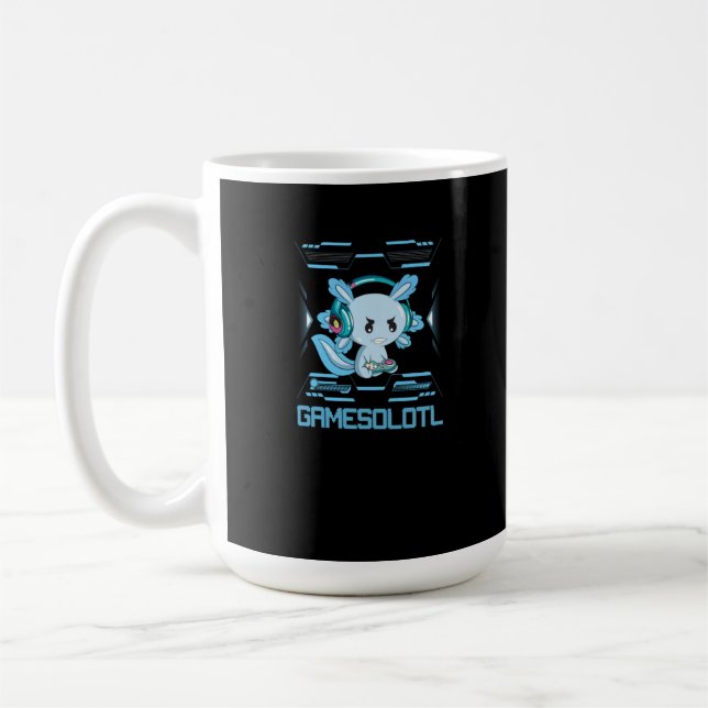 Mug Gamesolotl Axolotl Anime Fish Playing Games (Gauche)