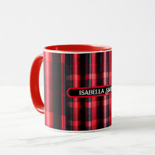 Mug Gamme Abstraite Red Black Plaid