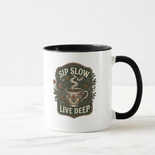 Mug Gamme de café vintage et botanique Sip Slow Live D