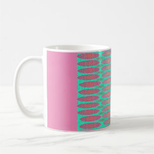Mug Gamme de conception globe bleu et rose pâle pour b