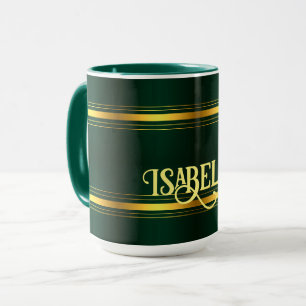 Mug Gamme de textiles de luxe tendance Green Gold