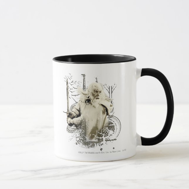 Mug GANDALF™ with Sword Vector Collage (Droite)