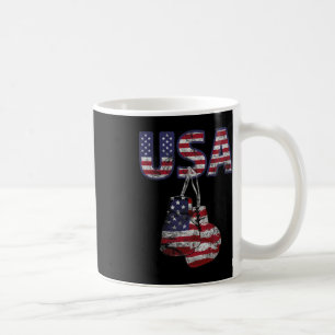 Mug Gants de boxe Drapeau Américain Tee pour Juillet 4