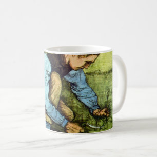 Mug Garçon coupant l'herbe avec la faucille par Vincen