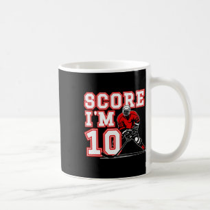 Mug Garçon de 10 ans pour hockey sur glace pour annive